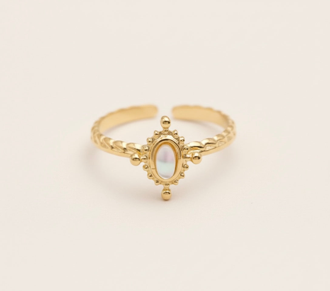 Bague Moa - Nacre Blanche
