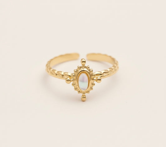 Bague Moa - Nacre Blanche
