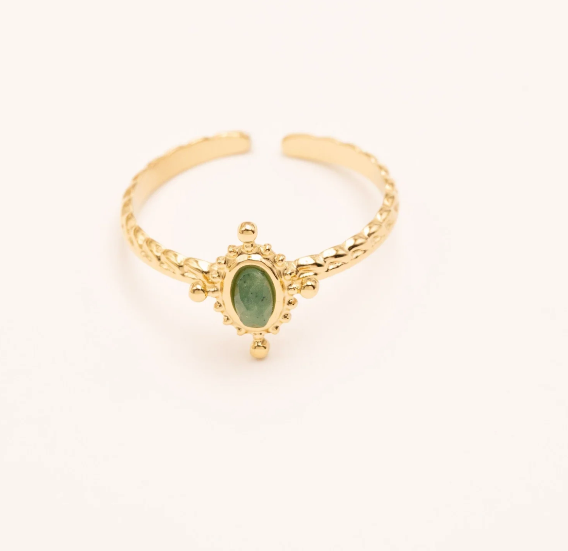 Bague Moa - Jaspe Vert