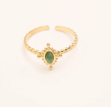Bague Moa - Jaspe Vert