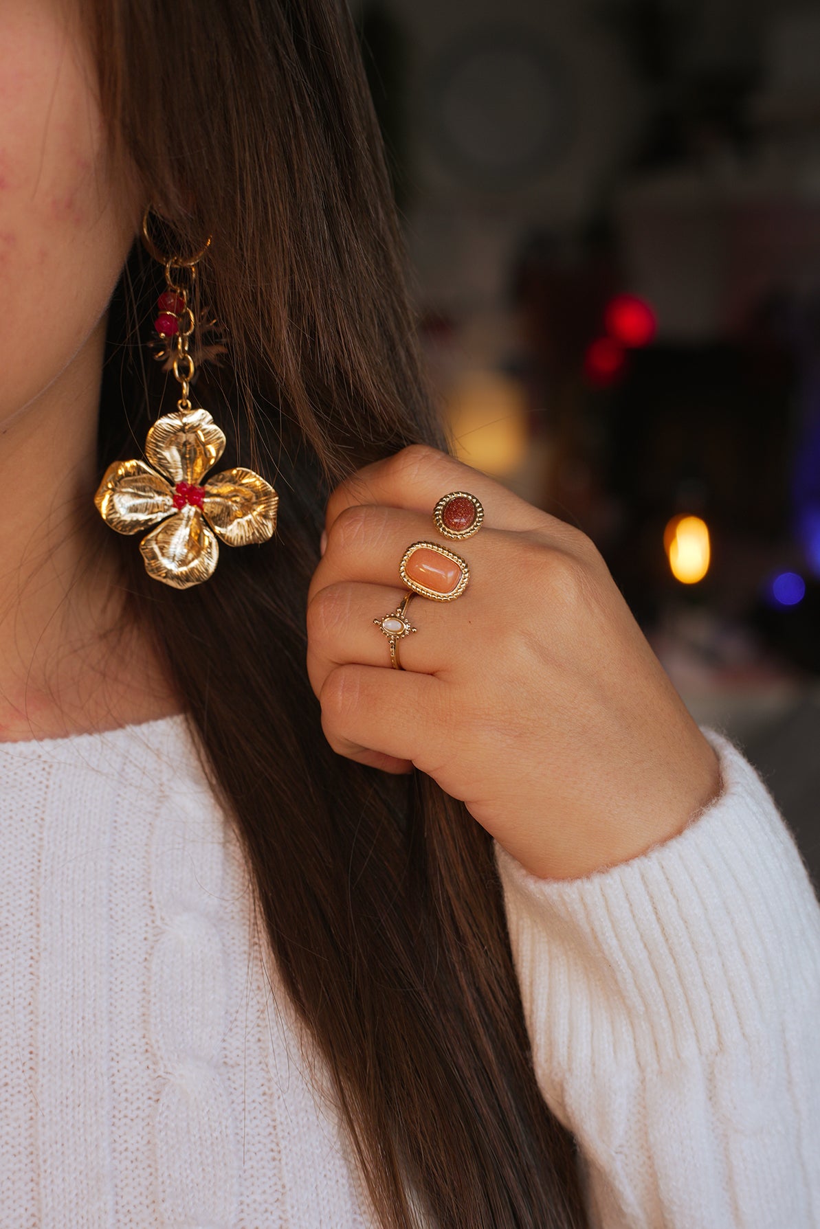 Bague Moa - Nacre Blanche